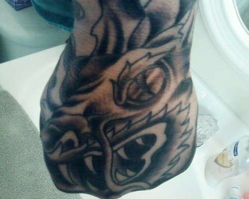 3rd session gragon sleeve tattoo