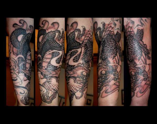 Arm Dragon tattoo