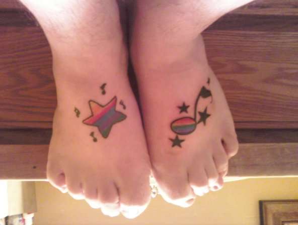 Beginning of leg piece tattoo