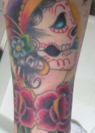 Day of the Dead - Finished tattoo