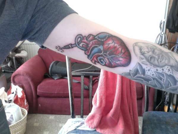 Guitar Heart tattoo