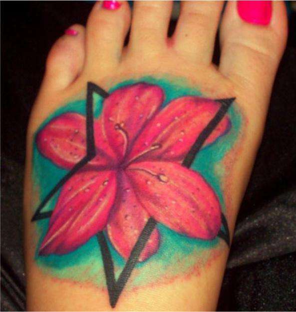 Lily foot tattoo tattoo