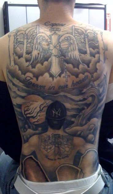 Looking up to Heaven tattoo