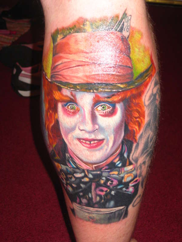 Mad hatter tattoo.