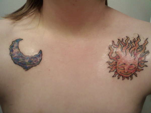 Moon and Sun tattoo