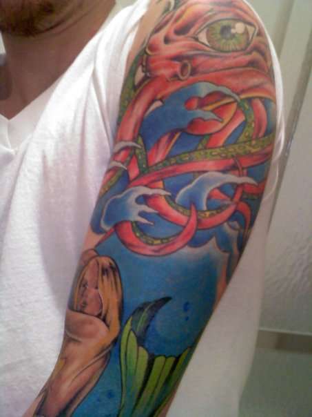 Ocean sleave tattoo
