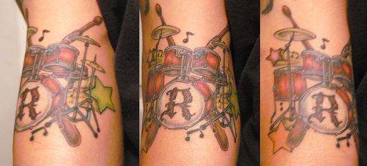 R-ock the Drums tattoo