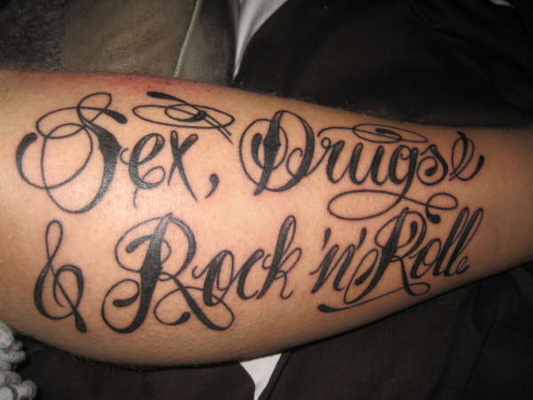 Sex, Drugs & Rock 'n' Roll tattoo
