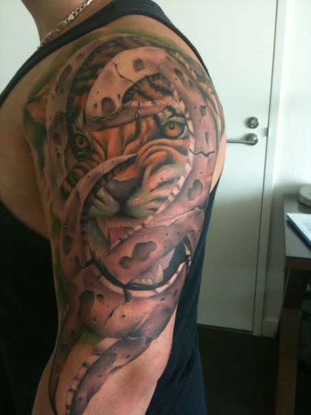 Tiger tribal tattoo