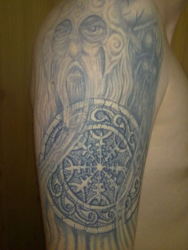 Viking arm piece tattoo