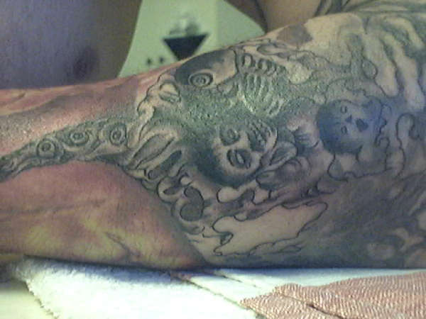 arm in progress tattoo