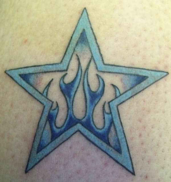 blue star tattoo