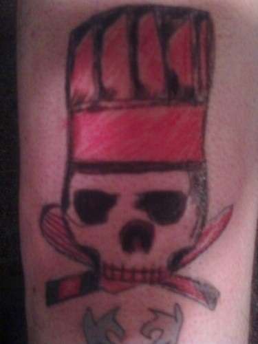 chef skull tattoo