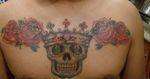 crowned sugar skull tattoo