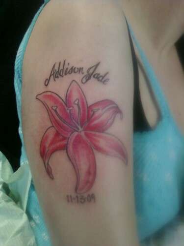 daughters flower tattoo