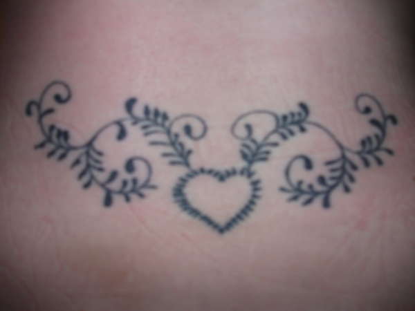 heart and leaves tattoo