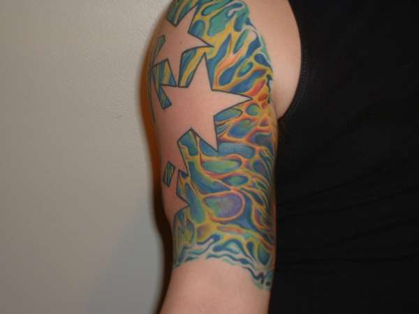 star 1/2 sleeve tattoo