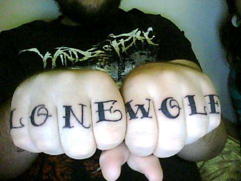 lone wolf. tattoo