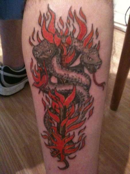 lower leg tattoo