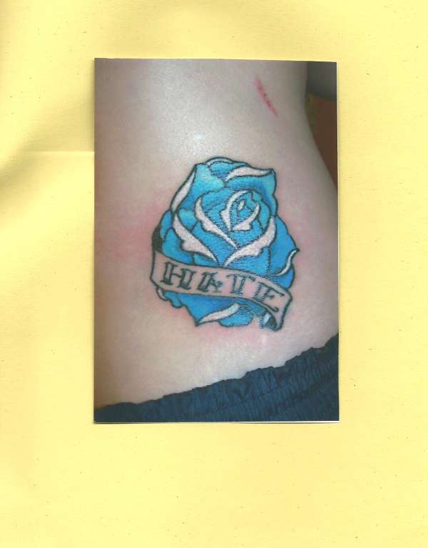 old school love and hate roses tattoo