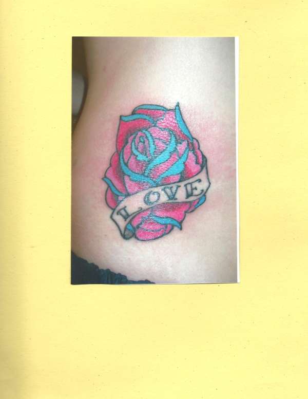 old school rose tattoo