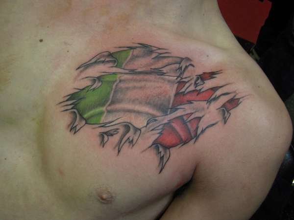 ripped Italiano skin tattoo