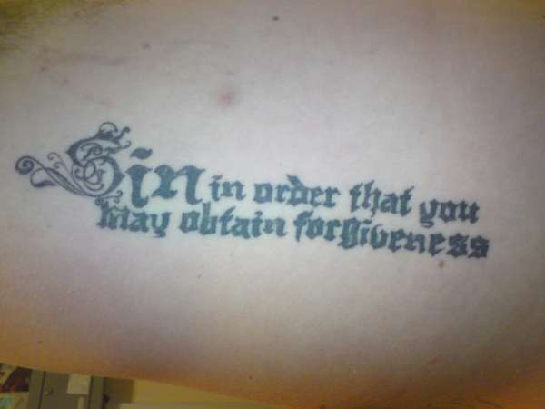 sin tattoo