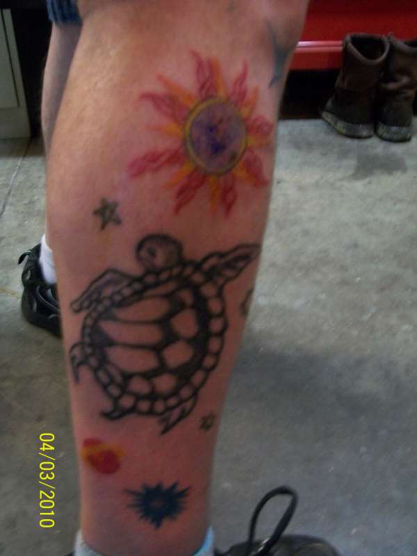 space turtle tattoo