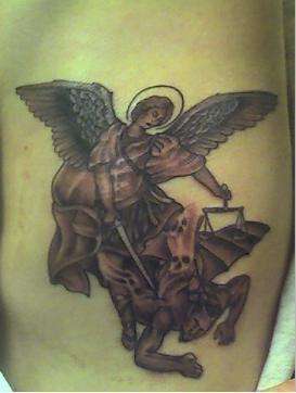 st. mike castin a demon tattoo