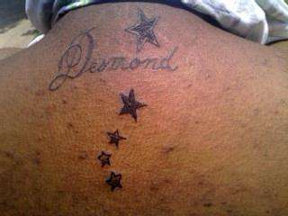stars and name tattoo