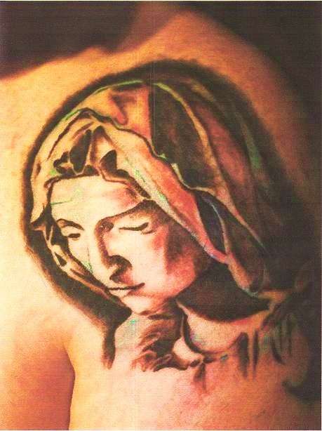 virgin mary tattoo