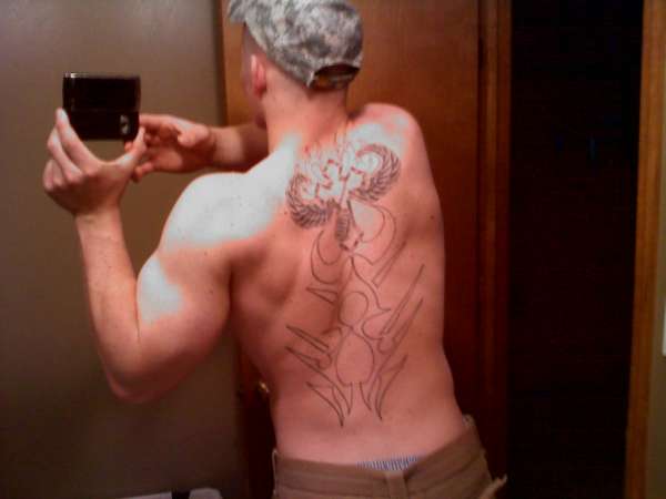 Military Tattoo. In memory of a good friend tattoo