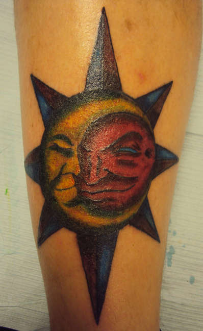 Moon and Sun tattoo
