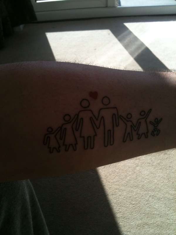 My family portrait tattoo