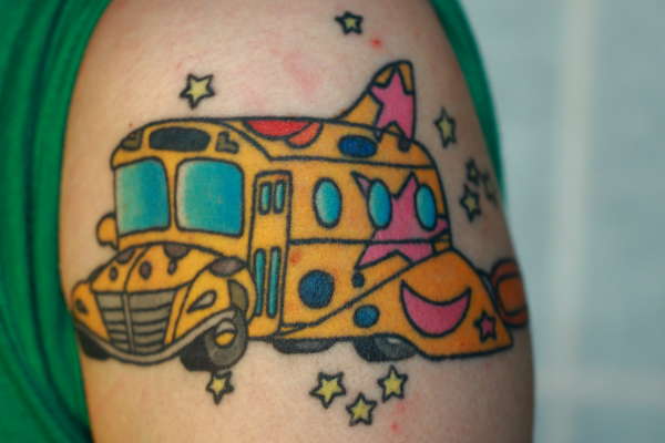 school bus cartoon tattoo images