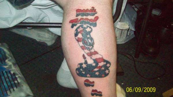 american flag snake tattoo