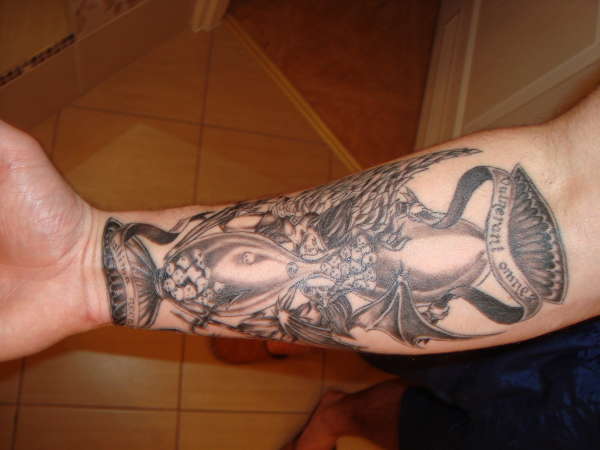 angel & devil tattoo