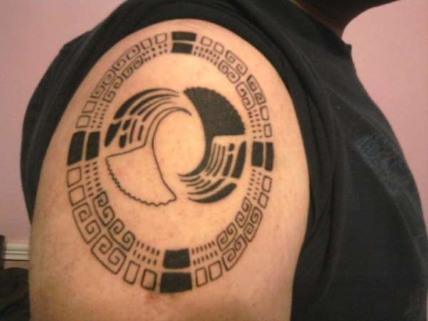 aztec crop circle tattoo