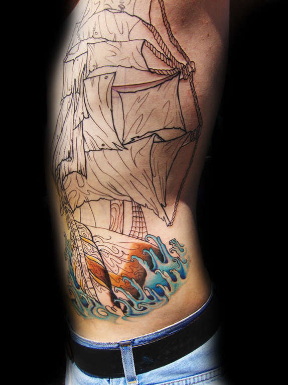 boat color tattoo