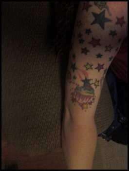 candy and stars tattoo