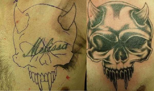 cover up of a silly name tattoo