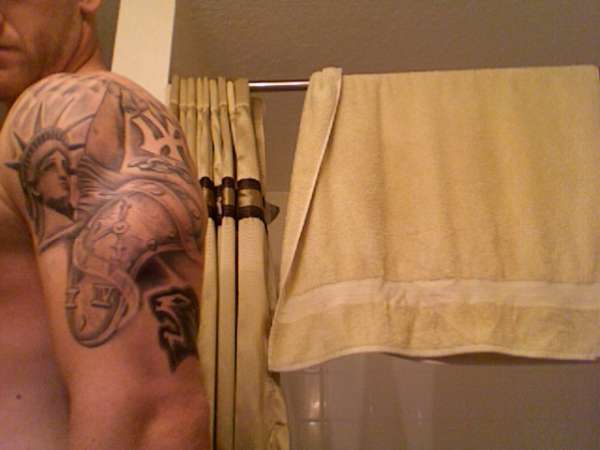 half way done with sleeve tattoo