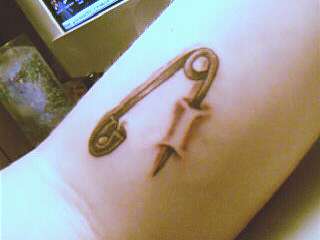 Safety Pin tattoo