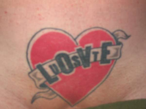 LOVE/lust tattoo