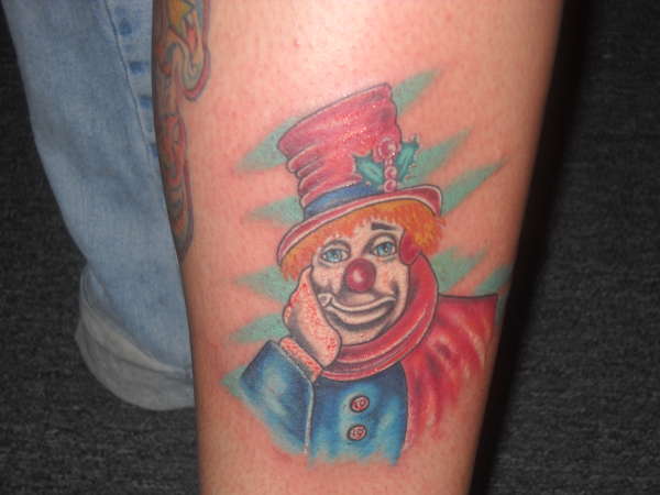red skelton clown r.i.p. grandma tattoo