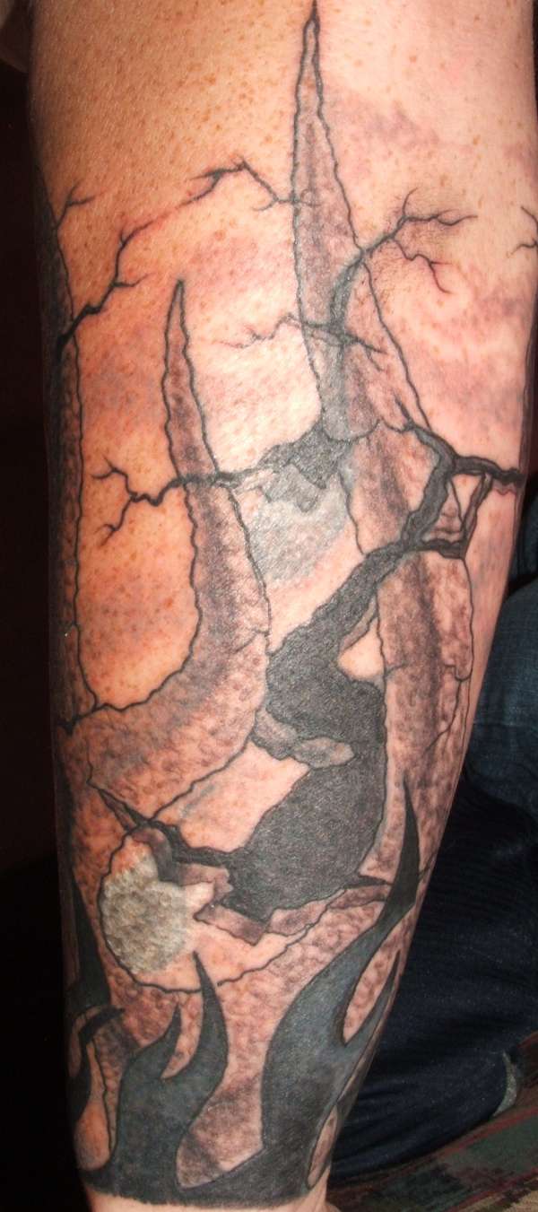 stoned beveled flames #2 tattoo