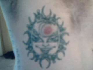 sun face tattoo