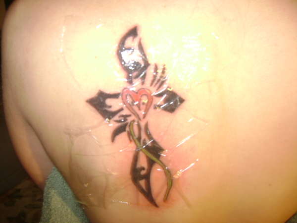 tribal cross tattoo