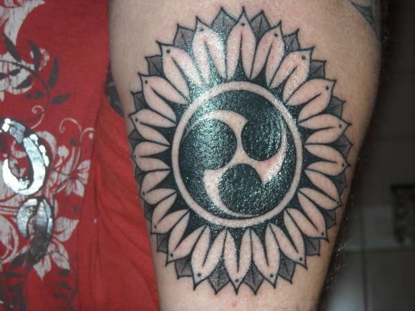 tribal flower tattoo