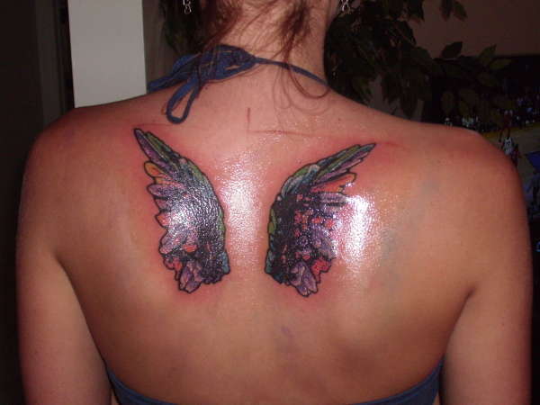 Angel wings tattoo